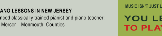 Private piano lessons with YM Piano studio in East Windsor. In-studio or in-home piano lessons for beginner students as well as more advanced performers in Central New jersey.